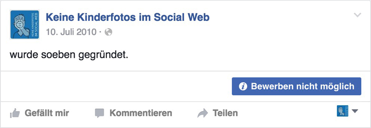 Keine Kinderfotos im Social Web